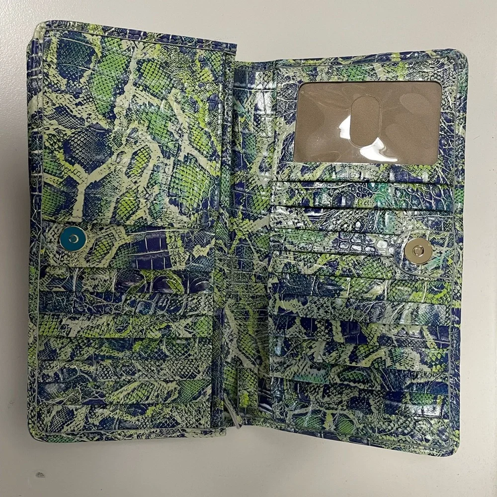 Brahmin Blue and Green Embossed Satchel Set - Picture 9 of 9